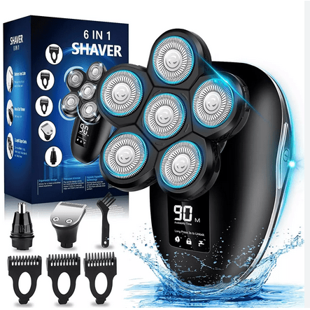 6-in-1 Electric Head Shaver for Men